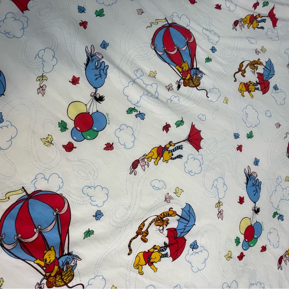 Vintage Winnie the Pooh Priscilla Curtain Panels “The Blustery Day” 49”X62” - Picture 8 of 13